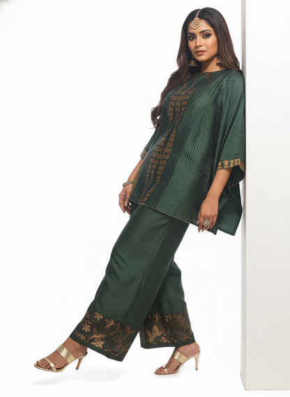 Indowestern chanderi formal coordset