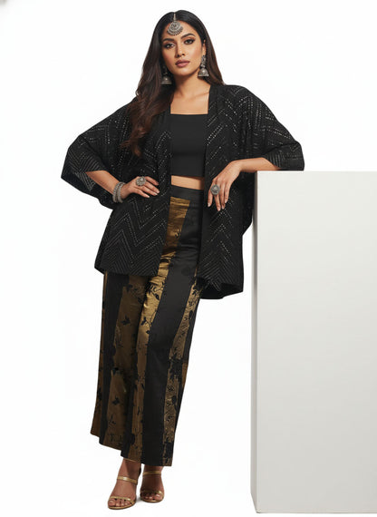 Indowestern chanderi formal coordset