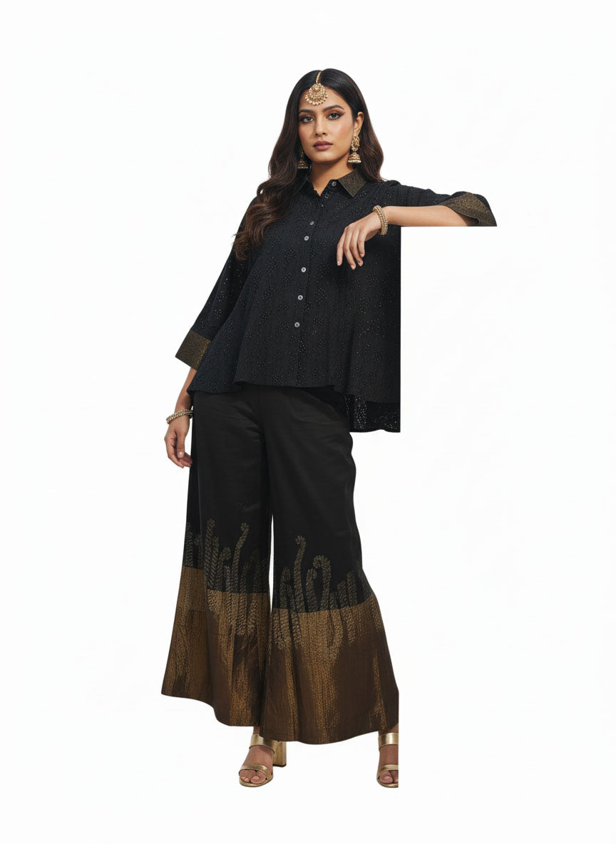 Indowestern chanderi formal coordset