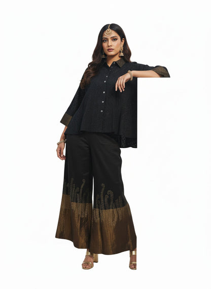 Indowestern chanderi formal coordset