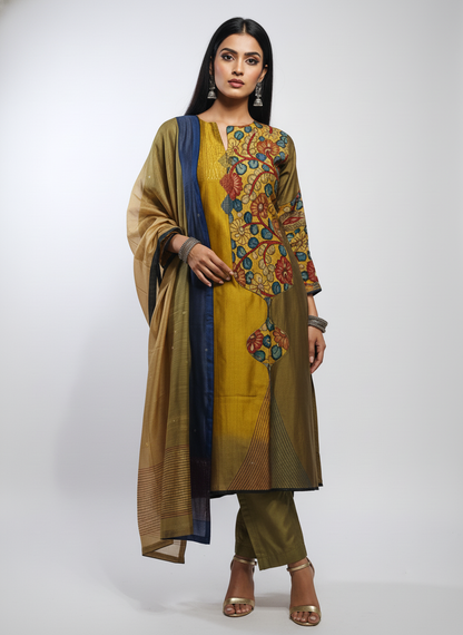 Semi Stitched Formal Chanderi Suitset