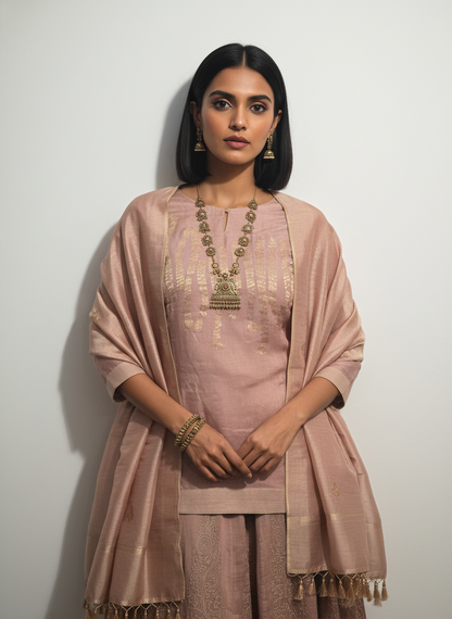 Formal chanderi Zari Woven Skirtset