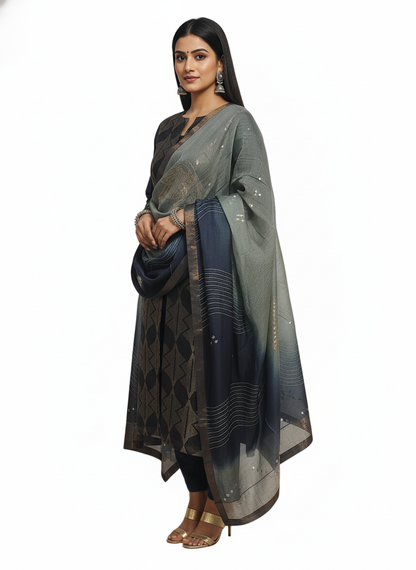 Semi Stitched Formal Chanderi Suitset