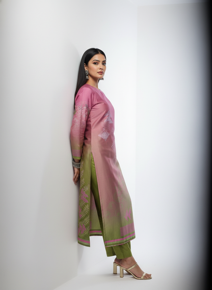 Semi Stitched Chanderi Kurta