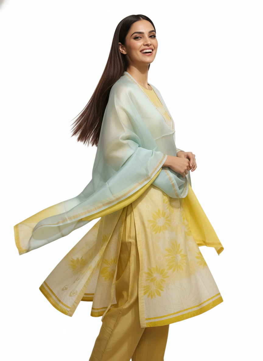 Semi Stitched Cotton Casual Suitset VISHAL KAPUR