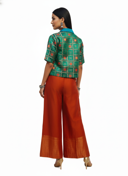 Indowestern chanderi formal coordset