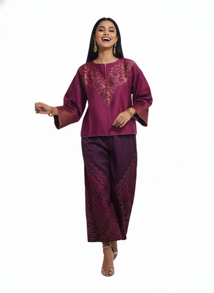 Indowestern chanderi formal coordset