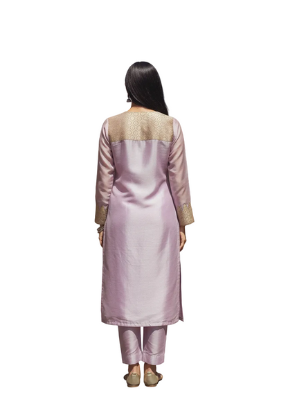 Semi Stitched Formal chanderi Kurta