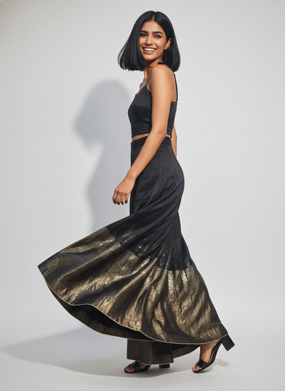 Formal Chanderi Zari embroidered Palazzo pant (VKSKT01MAR20)