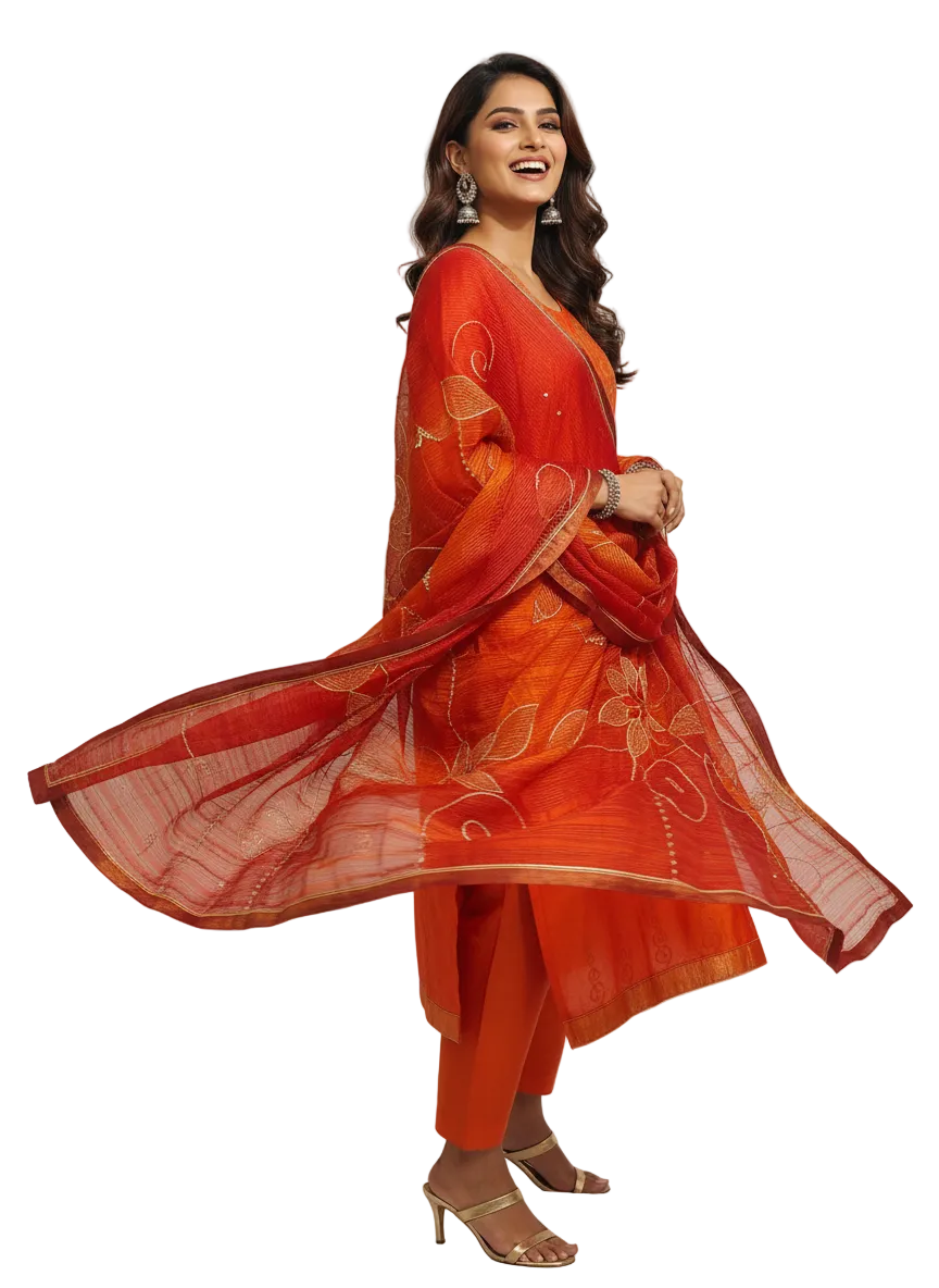 Semi Stitched Formal Chanderi Suitset