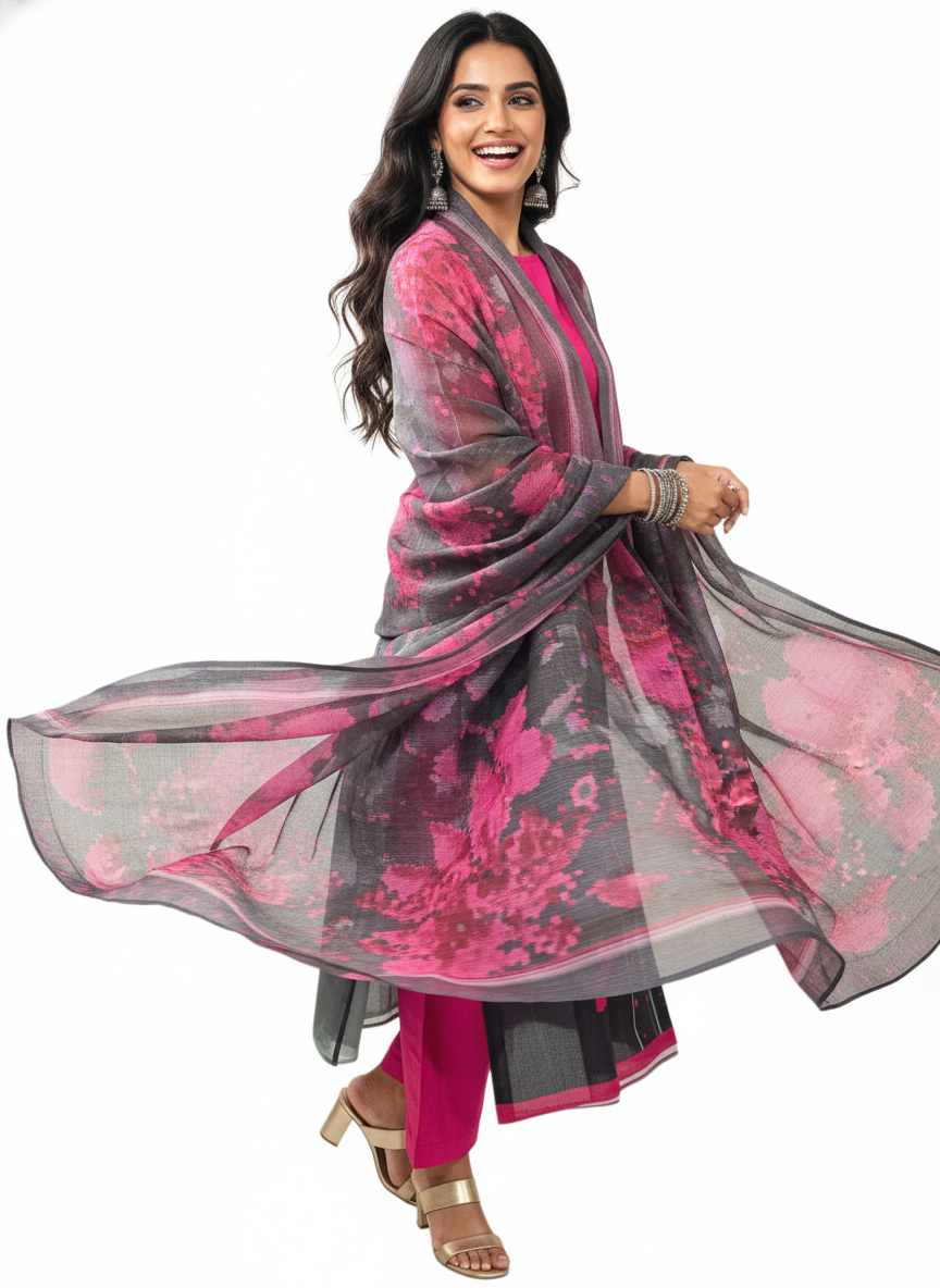 Semi Stitched Chanderi Casual Suitset VISHAL KAPUR