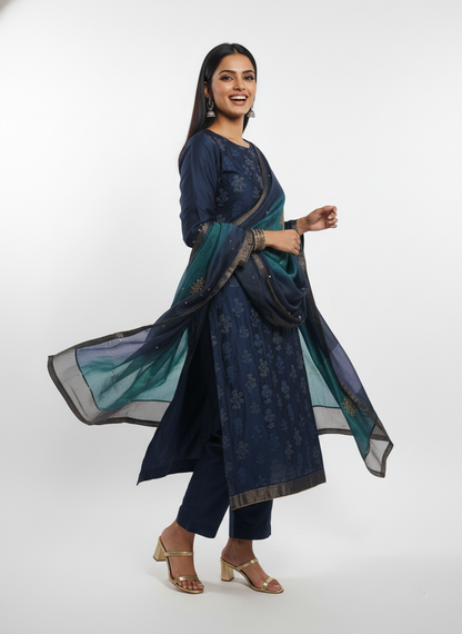 Semi Stitched Formal Chanderi Suitset