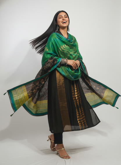 Semi Stitched Formal Chanderi Suitset