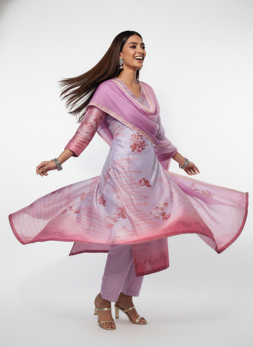 Semi Stitched Cotton Casual Suitset VISHAL KAPUR