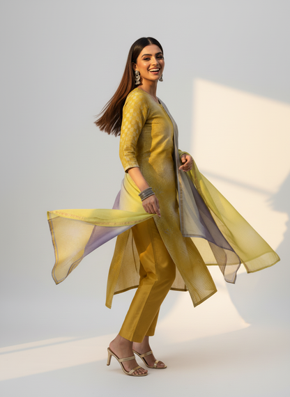 Semi Stitched Cotton Casual Suitset