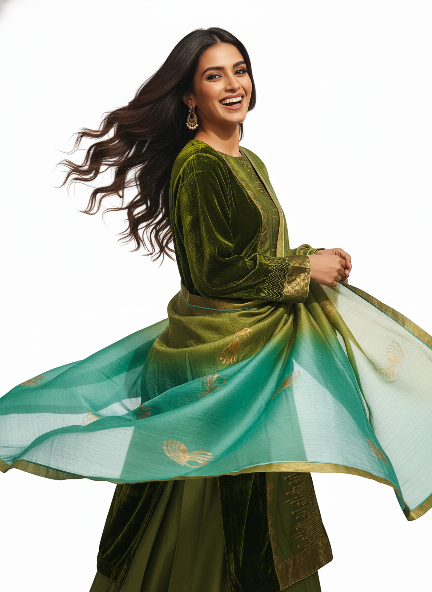 Semi Stitched Formal velvet Suitset