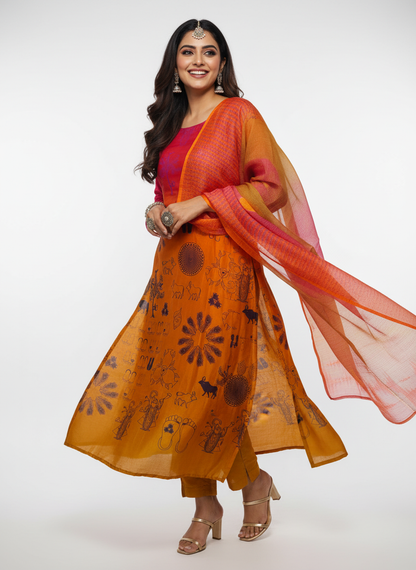 Semi Stitched Cotton Modal Casual Suitset (Copy) VISHAL KAPUR