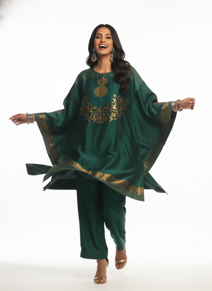 Semi Stitched Chanderi Zariwoven Short Tunic