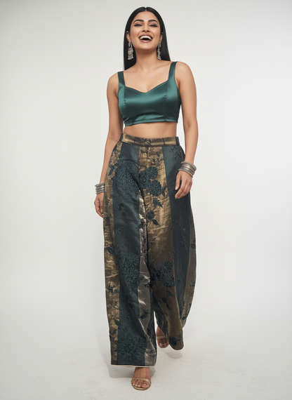 Formal Chanderi Zari Woven Palazzo pant (VKSKT01MAR19)