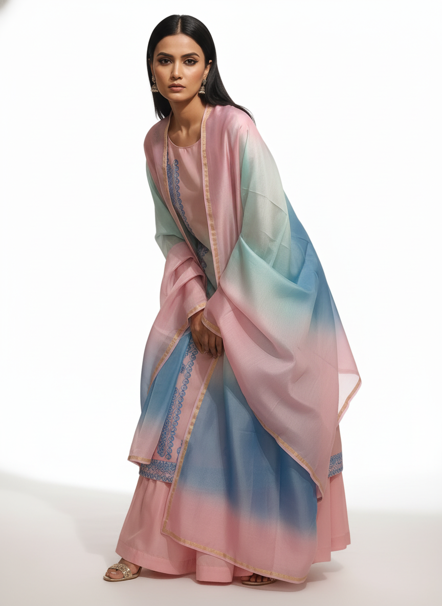 Semi Stitched Cotton Modal Casual Suitset VISHAL KAPUR