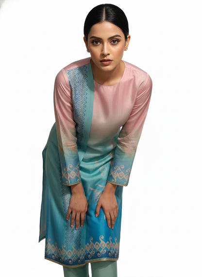 Semi Stitched Chanderi Kurta