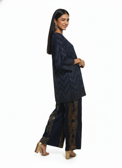 Indowestern chanderi formal coordset