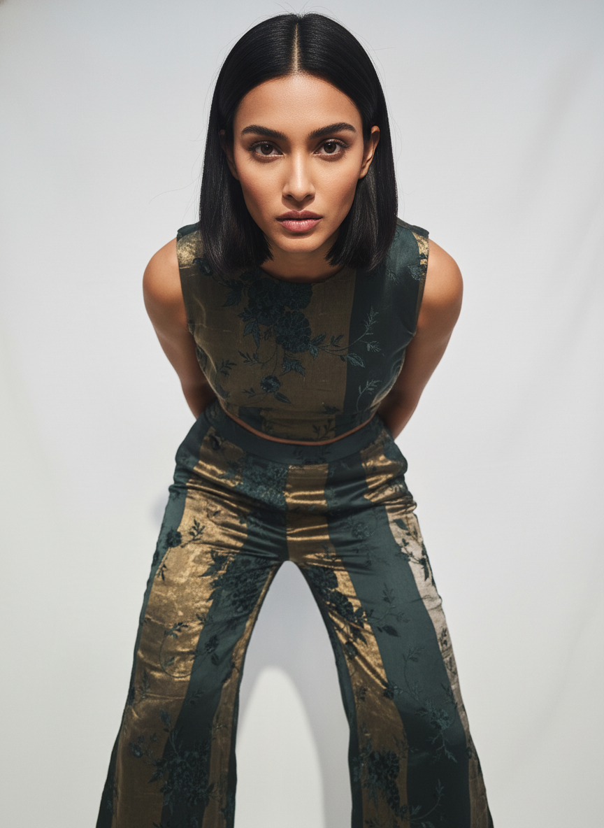 Formal Chanderi Zari Woven Palazzo pant (VKSKT01MAR19)