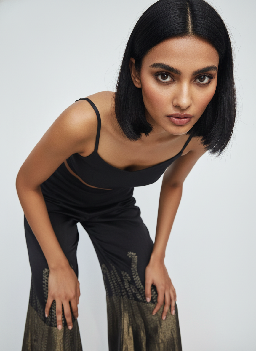 Formal Chanderi Zari embroidered Palazzo pant (VKSKT01MAR20)