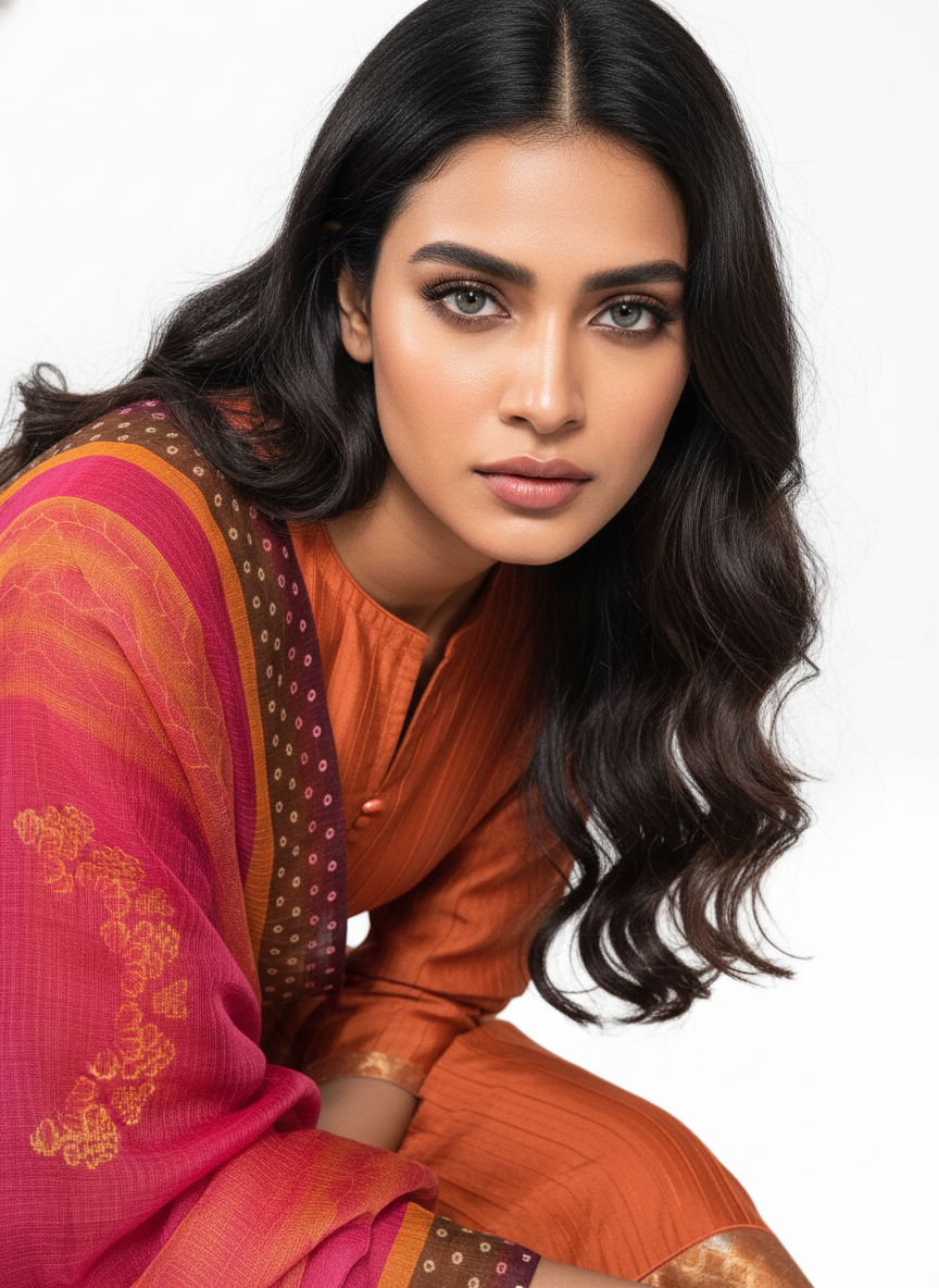 Semi Stitched Chanderi Casual Suitset