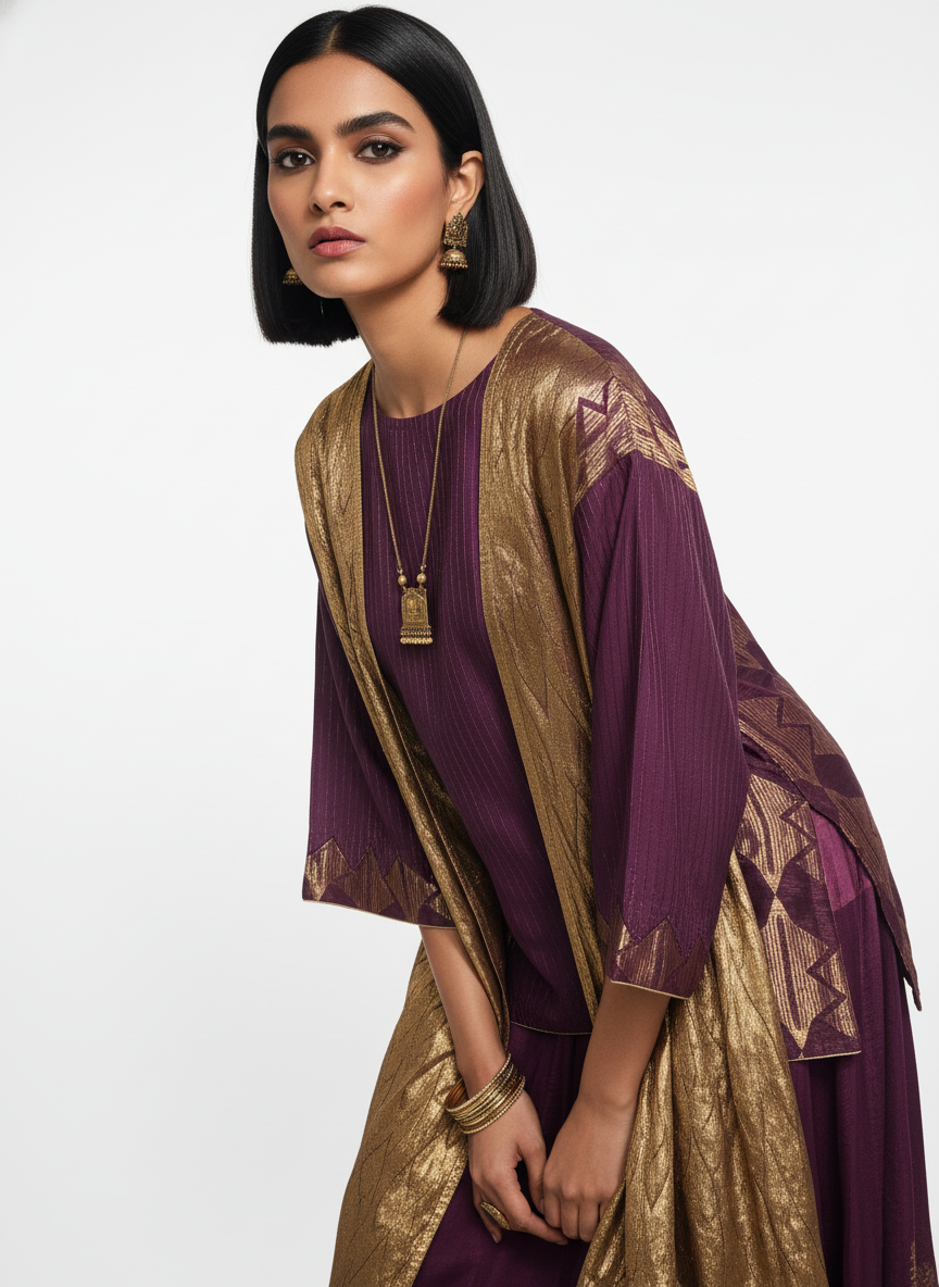 Formal chanderi Zari Woven Skirtset