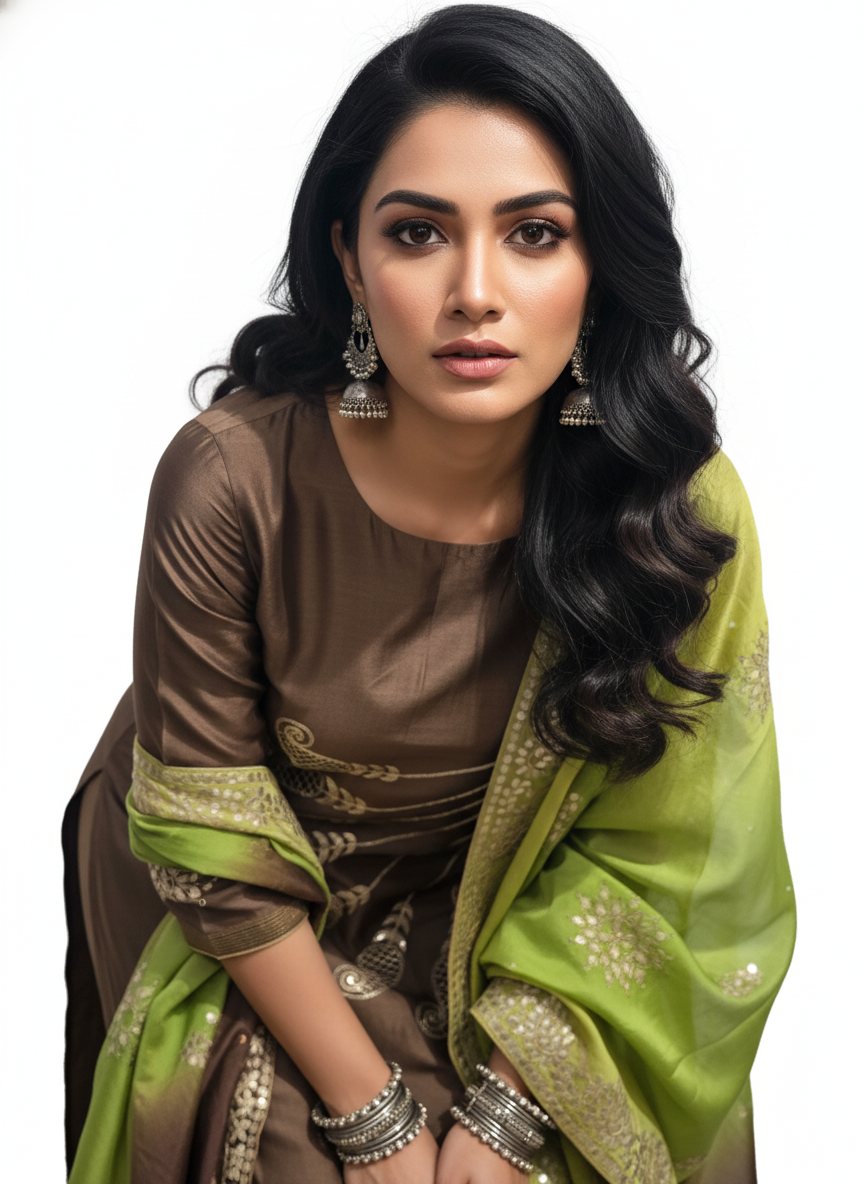 Semi Stitched Formal chanderi Suitset