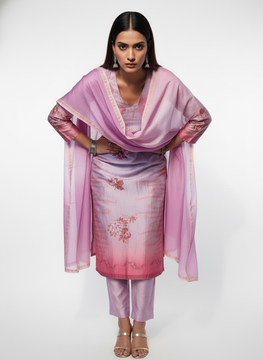 Semi Stitched Cotton Casual Suitset VISHAL KAPUR