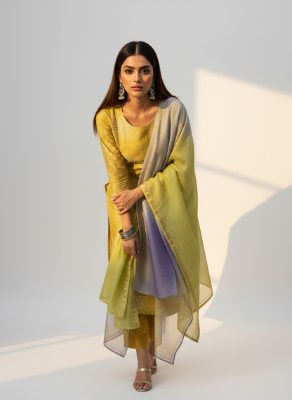 Semi Stitched Cotton Casual Suitset