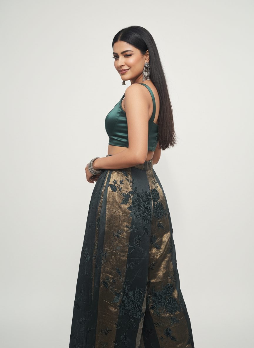 Formal Chanderi Zari Woven Palazzo pant (VKSKT01MAR19)