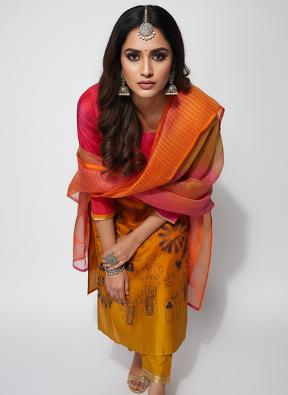 Semi Stitched Cotton Modal Casual Suitset (Copy) VISHAL KAPUR