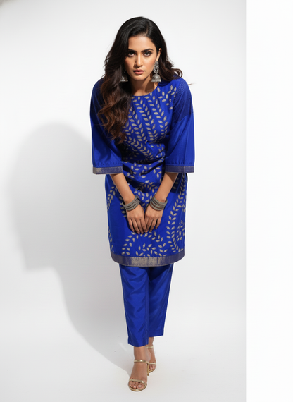 Semi Stitched silk cutwork applique Short Tunic