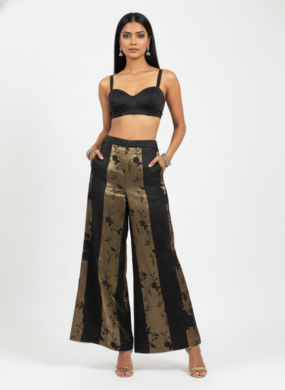 Formal chanderi Embroidered Palazzo pant