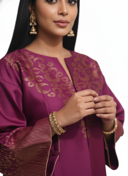 Indowestern chanderi formal coordset