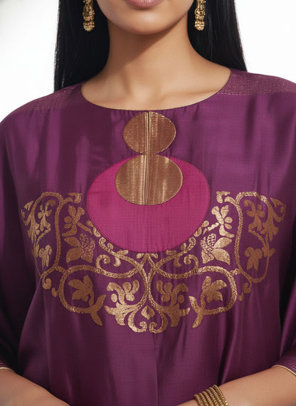 Indowestern chanderi formal coordset