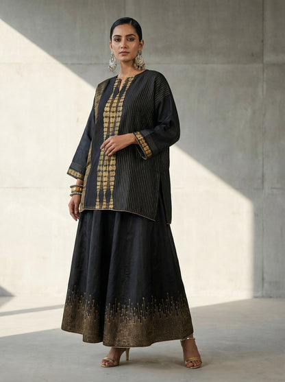 Semi stitched Formal Skirtset