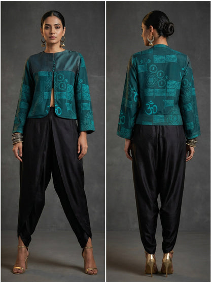 Semistitched Crepe silk Ɓlouse VISHAL KAPUR STUDIO