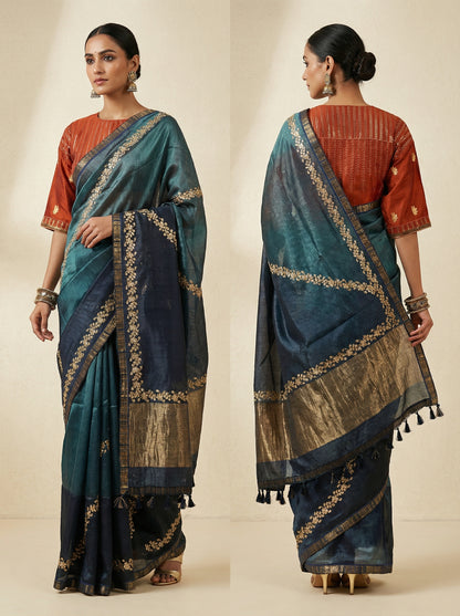 Formal Silk Gota embroidery Saree