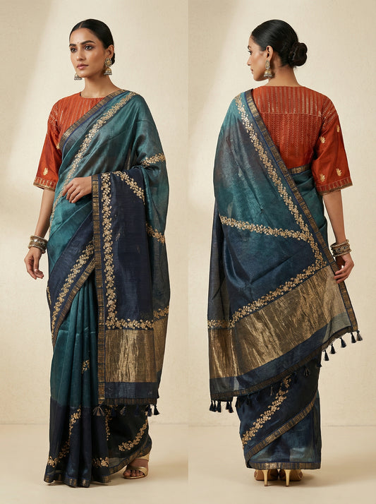Formal Silk Gota embroidery Saree