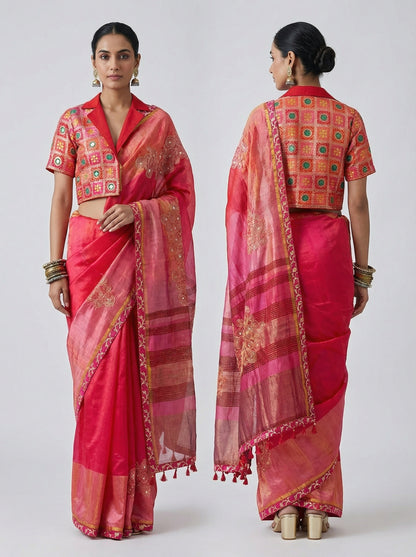 Formal Silk embroidery Saree