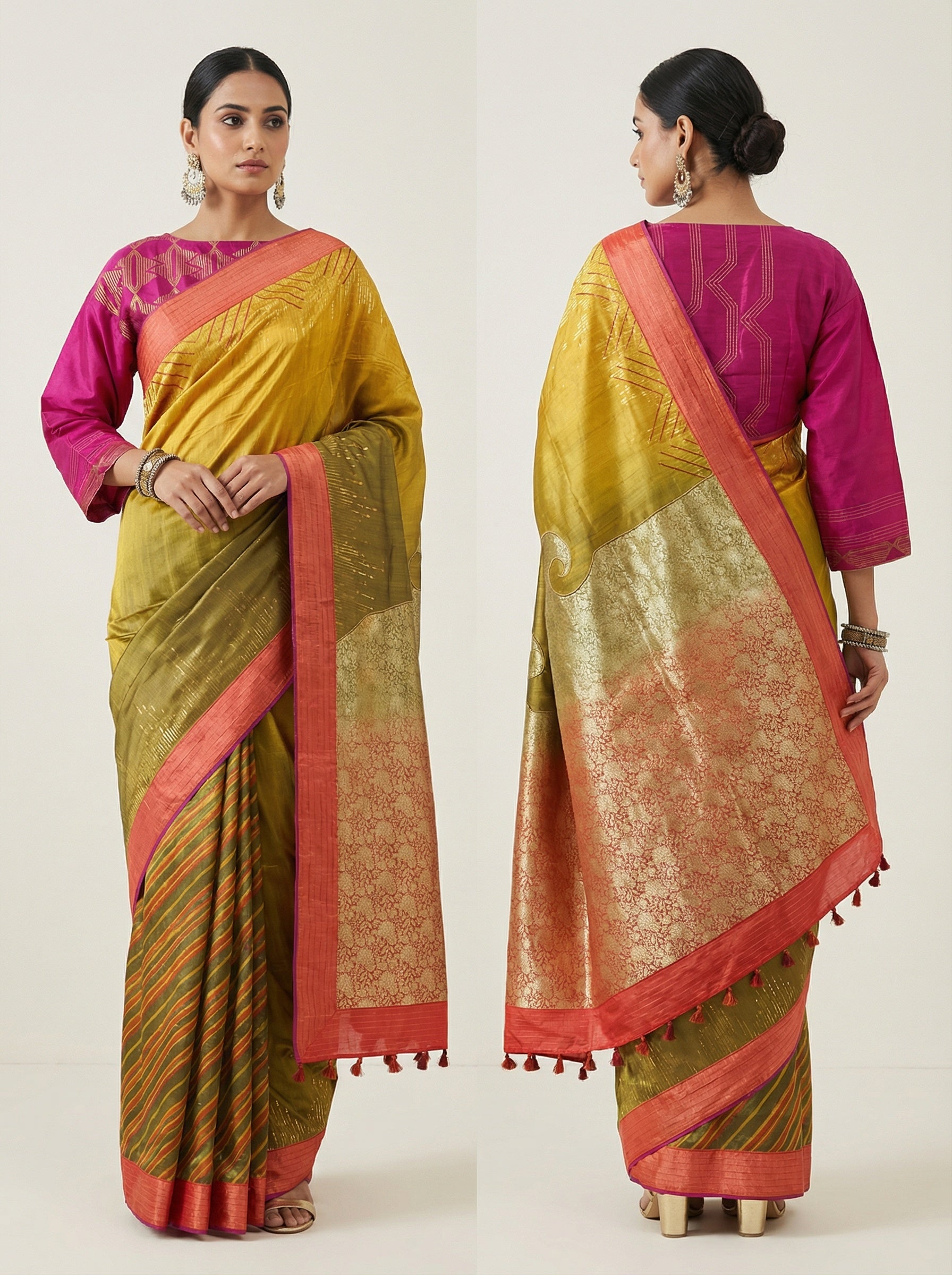 Formal Silk Katabh cutwork saree VISHAL KAPUR