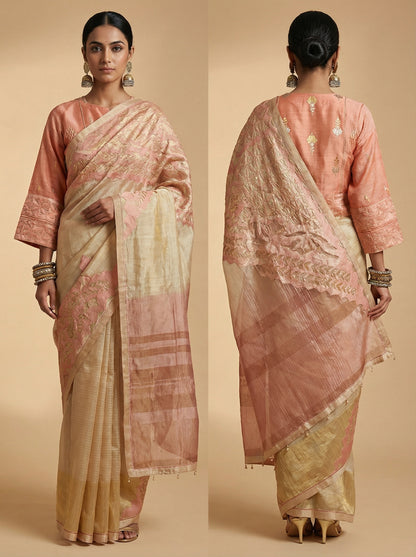 Formal Silk Katabh cutwork saree