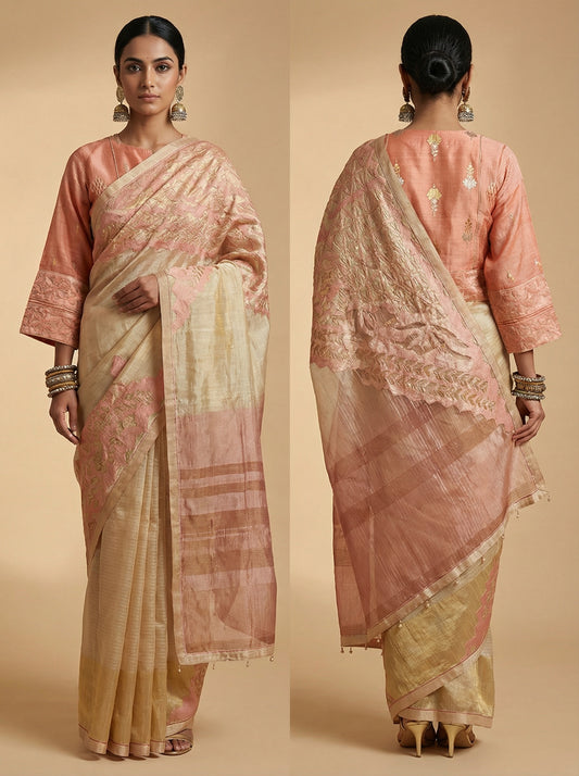 Formal Silk Katabh cutwork saree