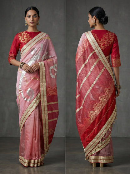 Formal Chanderi Zari Woven Saree VISHAL KAPUR