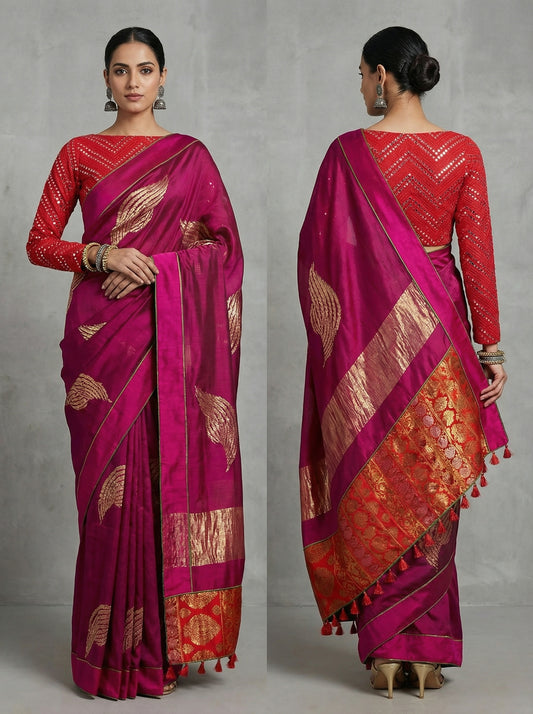 Formal Chanderi Zari Woven Saree