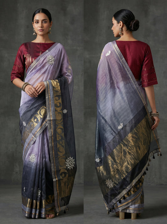 Formal Chanderi gota marodi embroidered Saree